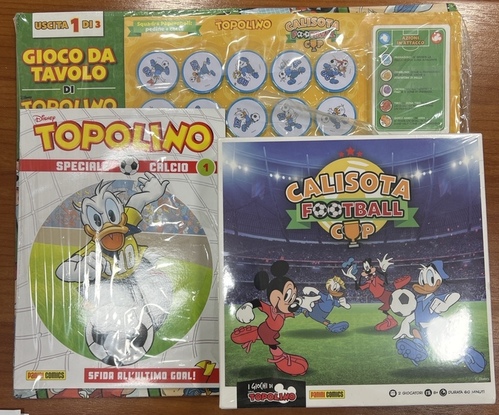 Calisota Football Cup Topolino gioco da tavolo completo carte pedine blister sigillato