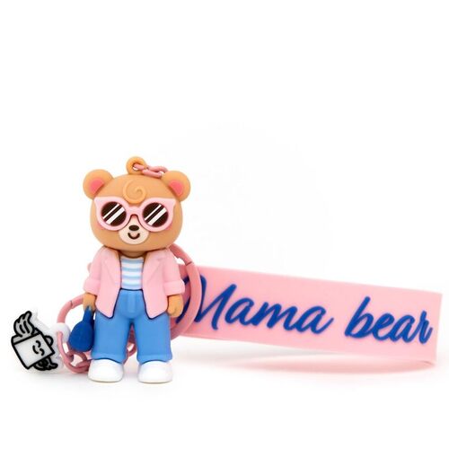 Mr. Wonderful Portachiavi Mama Bear – Portachiavi in metallo e silicone, festa della mamma