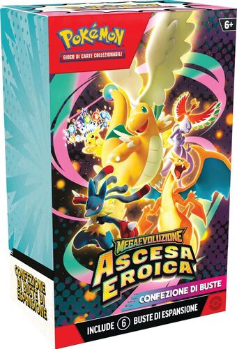 Pokémon: confezione di buste dell’espansione Megaevoluzione - Ascesa Eroica del GCC Pokémon (sei buste di espansione), Edizione in Italiano