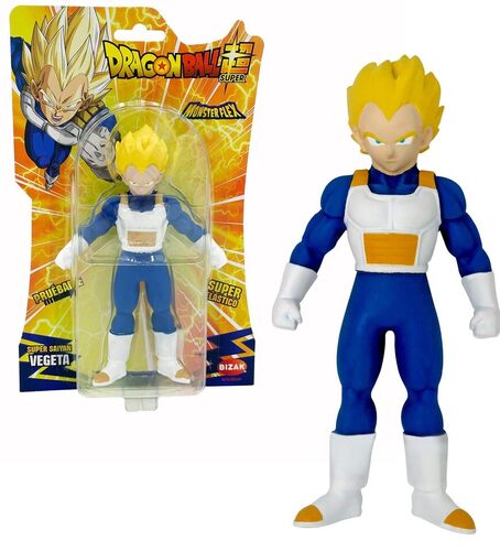Bizak Monsterflex Dragon Ball Super Saiyan Vegeta Bambola Super estensibile ed elastico, 25 cm, 12 da collezionare, per adulti fan collezionisti e bambini dai 4 anni (64390230)