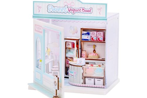 I-TOTAL® - Mini Shop Kit di Montaggio Fai da Te – Modellino Creativo 3D da Costruire, Decorazione per Casa e Scrivania, Hobby Creativo (MINI WORLD) (SWEET YOGURT BOWL)