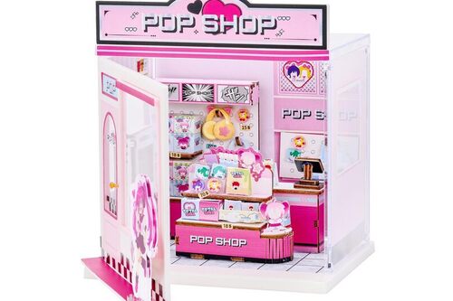 I-TOTAL® - Mini Shop Kit di Montaggio Fai da Te – Modellino Creativo 3D da Costruire, Decorazione per Casa e Scrivania, Hobby Creativo (MINI WORLD) (POP SHOP)