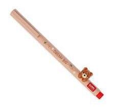 Legami - Penna Gel con Animaletto Decorativo - Lovely Friends, Tema Teddy Bear, Evita il Rotolamento, Inchiostro Rosso, Animaletto Rimovibile e Ricombinabile, Punta 0,5 mm