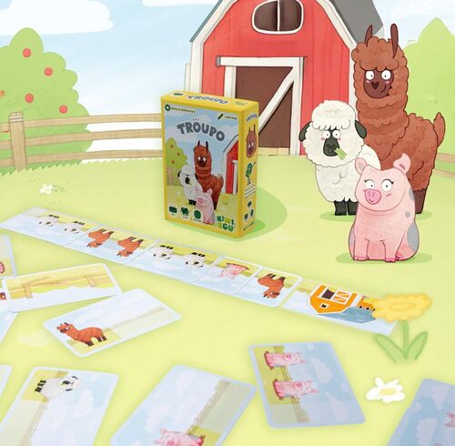 Troupo - Gioco di carte divertenti per bambini e famiglie - da 4 anni - 2-4 giocatori - Partite rapide - Kiwizou - Blackrock Games