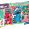 Clementoni- Disney Stitch Supercolor Stitch-24 Maxi Pezzi Bambini 3 Anni, Puzzle Cartoni Animati-Made in Italy, Colore Multilingua, 24029.6