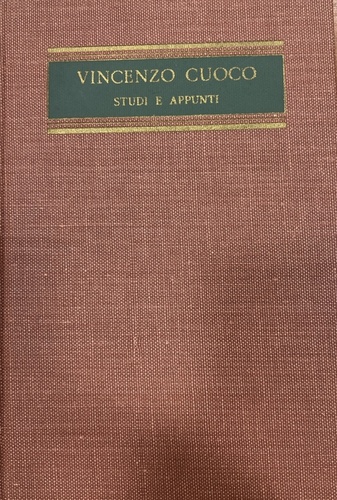 Vincenzo Cuoco - Studi e Appunti - Filosofia e Pensiero Italiano