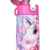 SJ GANG STYLE JAM GANG Borraccia termica, Multicolore, 500 ml, Acciaio Inox, Bpa free, Tenuta stagna, Mantenimento temperatura caldo 12h reddo 24h, Riutilizzabile, Bambina, Ragazza, Scuola, Sport