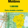 Romania. Bulgaria. Moldavia 1:800.000. Carta stradale e turistica