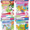 I draghi, gli unicorni, la fattoria, i dinosauri. Disegni magici. Con pennarello magico (4 titoli sfusi)
