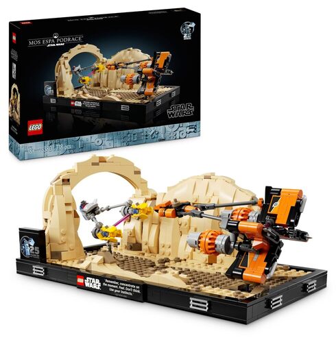 LEGO Star Wars Diorama Gara dei Sgusci su Mos Espa di Anakin Skywalker, Kit di Modellismo per Adulti da Costruire dal Film La Minaccia Fantasma, Gadget Regalo da Collezione per Fan, Lui o Lei 75380