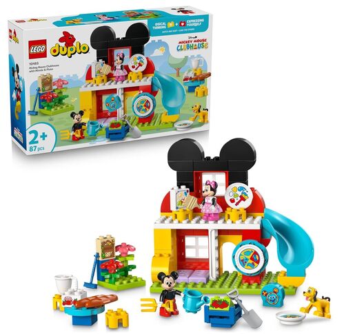 LEGO DUPLO Disney La Casa di Topolino con Minnie e Pluto Giocattolo - Gioco Didattico per lo Sviluppo della Motricità Fine con 3 Personaggi e Toodles - Regalo per Bambini e Bambine da 2 Anni - 10465
