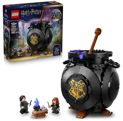 LEGO Harry Potter Calderone: Lezione di Pozioni Segrete - Decorazione Giocattolo Cameretta con Patronus da Collezione e Minifigure di Hermione e Piton - Regalo per Bambine e Bambini 10+ Anni - 76464