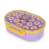 Legami - Contenitore Porta Merenda, Tema Daisy, 1 Snack Box con Divisiorio removibile, Chiusura a Clip, facile da aprire e richiudere, Lavabile in Lavastoviglie, 18 x 7 x 14 cm