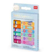 Set Of 6 Mini Highlighters Teddy