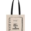 Tote bag Mr Wonderful: Don't worry, be wonderful