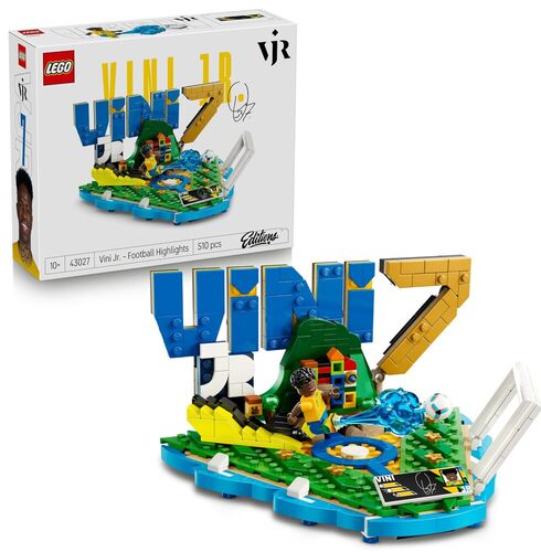 LEGO Editions Vini Jr. – Football Highlights Toy - 3D Display Model Kit w/Collectible Minifigure - Kids' Room Decor - Gift for 10+ Year Old Boys, Girls & Adult Sports Fans - 43027