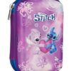 Seven Astuccio Stitch Quick Case, Completo di Matite, Pennarelli, Colori, Accessori Zaino, Elementari, Medie, Superiori, Blue Deep, Bambine e Bambini, viola