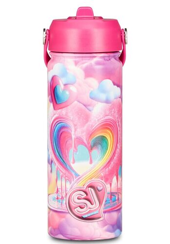 SJ GANG STYLE JAM GANG Borraccia termica, Multicolore, 500 ml, Acciaio Inox, Bpa free, Tenuta stagna, Mantenimento temperatura caldo 12h reddo 24h, Riutilizzabile, Bambina, Ragazza, Scuola, Sport