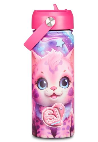 SJ GANG STYLE JAM GANG Borraccia termica, Multicolore, 500 ml, Acciaio Inox, Bpa free, Tenuta stagna, Mantenimento temperatura caldo 12h reddo 24h, Riutilizzabile, Bambina, Ragazza, Scuola, Sport