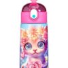 SJ GANG STYLE JAM GANG Borraccia termica, Multicolore, 500 ml, Acciaio Inox, Bpa free, Tenuta stagna, Mantenimento temperatura caldo 12h reddo 24h, Riutilizzabile, Bambina, Ragazza, Scuola, Sport