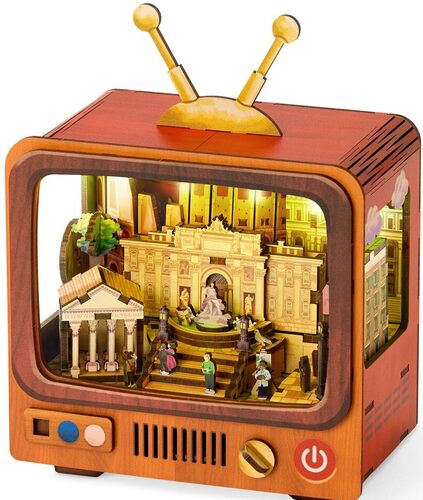 Arkitec – Serie CityVision 3D Build – Puzzle 3D facile da costruire con luci LED – Decorazione per scrivania e scaffale – Attività creative dai 12 anni + – Rome