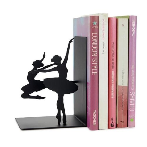 Balvi Fermalibri Ballerina Colore nero Supporto con base antiscivolo Metallo
