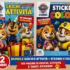 PAW Patrol, Bundle 2 Libri Attacca e Colora con Stickers, 3+ Anni