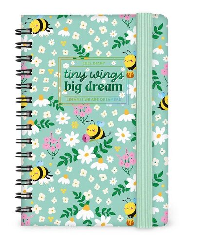Legami - Agenda Settimanale Spiralata Small 2027, Bee, 12 Mesi, 8.5 x 13 cm