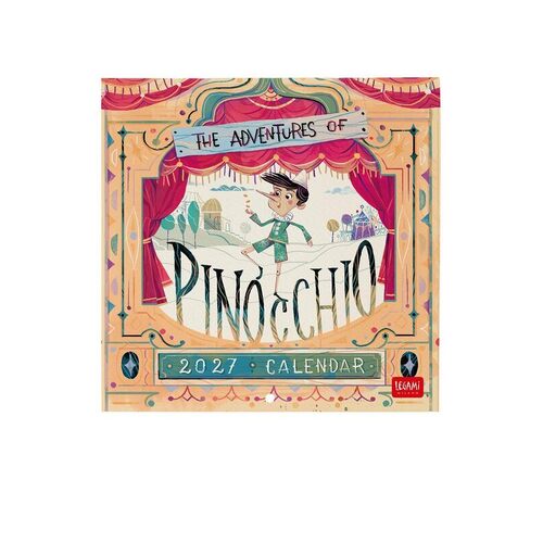 Legami - Calendario da Parete 2027, Pinocchio, 12 Mesi, 18 x 18 cm