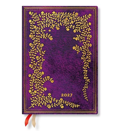 2027 New York Rose Midi Horizontal Hardcover 12-Month, 176pg, 100GSM, 2027 Planners by Paperblanks (Gilded Age)