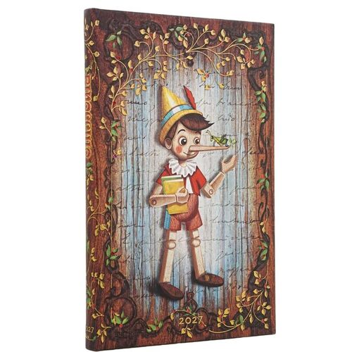 2027 Carlo Collodi, Pinocchio Maxi Vertical Hardcover 12-Month, 176pg, 100GSM, 2027 Planners by Paperblanks (Fairy Tale Collection)
