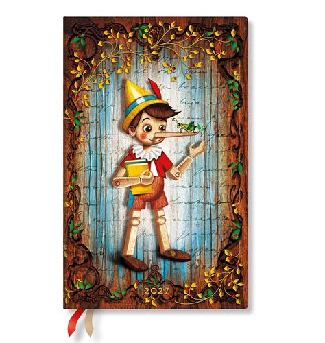 2027 Carlo Collodi, Pinocchio Maxi Horizontal Hardcover 12-Month, 176pg, 100GSM, 2027 Planners by Paperblanks (Fairy Tale Collection)