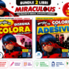 Miraculus, Bundle 2 Libri per Bambini, Attacca e Colora, Stickers