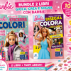 Barbie, Bundle 2 Libri per Bambini, Attacca e Colora, Stickers