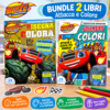 Blaze, Bundle 2 Libri per Bambini, Attacca e Colora, Stickers