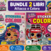Lol Surprise, Bundle 2 Libri per Bambini, Attacca e Colora, Stickers