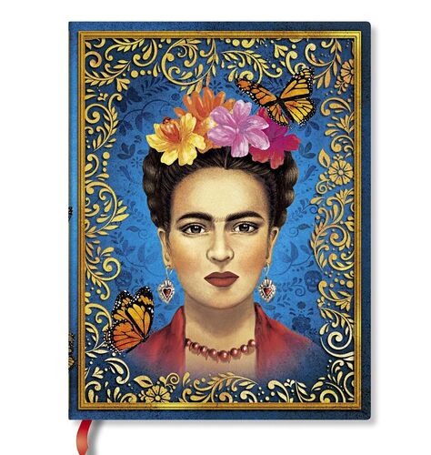 Paperblanks | Ritratto Colorato | Viva Frida | Diari a copertina rigida | Mini | Righe | Chiusura con Fascia Elastica | 176 Pg | 85 GSM