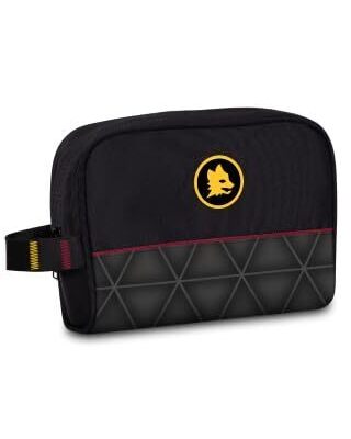 Seven Trousse Roma con Maniglia e Chiusura con Zip, 21 x 15 x 8 cm, in Poliestere, con Patch Logo e Ricami a Contrasto, Beauty Case per Sport, Viaggi e Tempo Libero, Idea Regalo