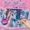 Scintillanti unicorni. Ediz. a colori. Con 2000 cristalli colorati. Con pennino. Con pezzo di cera. Con vaschetta