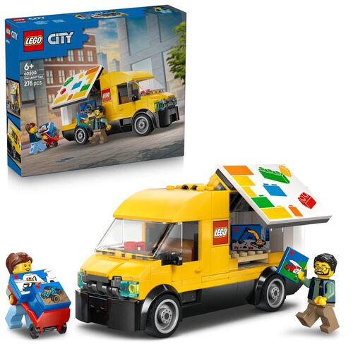 LEGO City Furgone Giocattolo - Veicolo da Costruire - Modello di Camion per Consegne con 2 Minifigure, Carrello e Accessori - Idea Regalo di Compleanno per Bambini da 6 Anni in su - 60500