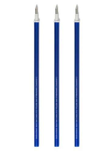 Refill Erasable Pen - Blue - Pack 3 Pcs