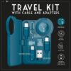 Legami - Set Cavo e Adattatori da Viaggio con Tipo-C, USB, Lightning, Caricatore Magnetico Apple Watch
