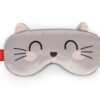 Legami - Sleep Mask Nap Queen, Mascherina da Notte con Elastico Regolabile, Super Soffice, Tema Kitty, in Poliestere, 20.5 x 10 x 1 cm
