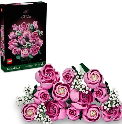 LEGO Botanicals Bouquet di rose rosa 10374