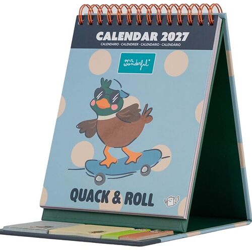 Piccolo calendario da scrivania 2027 - Quack & Roll